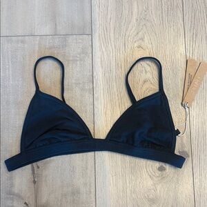 SKIMS Black Triangle Bralette - Minimal Seamless Design